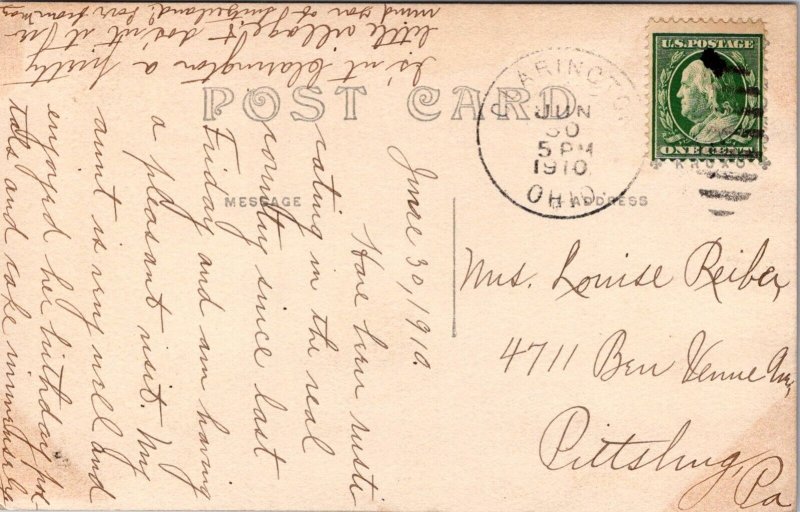 RPPC View Overlooking Clarington OH c1910 Vintage Postcard T63