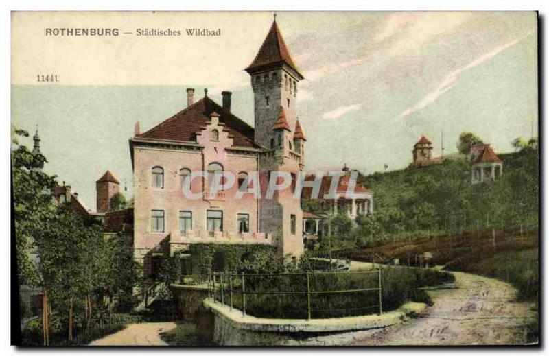 Old Postcard Rothenburg Stadtisches Wildbad