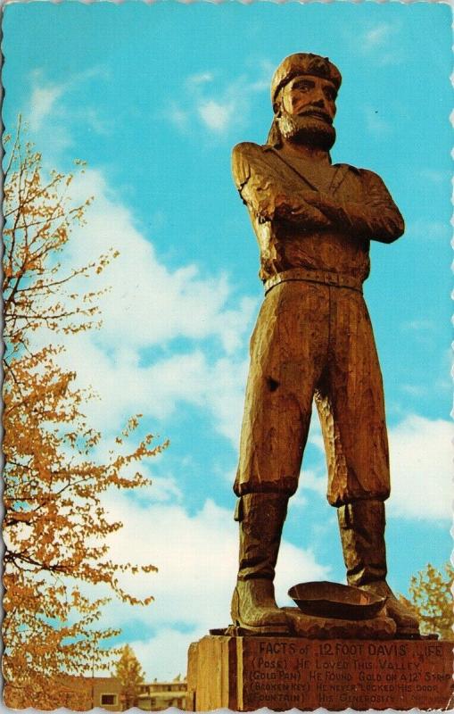 12 Twelve Foot Davis Statue Peace River Alberta AB Vintage Postcard D80