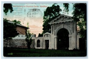 1908 Old Entrance to Dundurn Castle, Hamilton Ontario Canada Souvenir Postcard