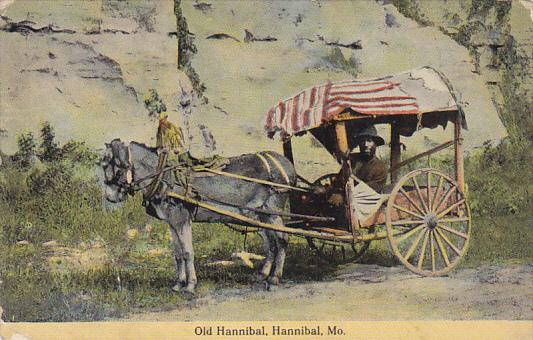 Missouri Hannibal Old Hannibal With His Donkey and Cart