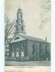 Unused Pre-1907 CHURCH SCENE Peterborough New Hampshire NH p5451