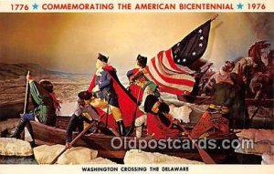 American Bicentennial 1776-1976 Washington Crossing the Delaware Patriotic Un...