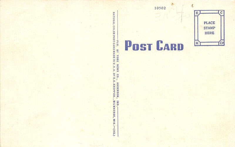 Anderson Indiana 1940s Postcard Gospel Trumpet Company