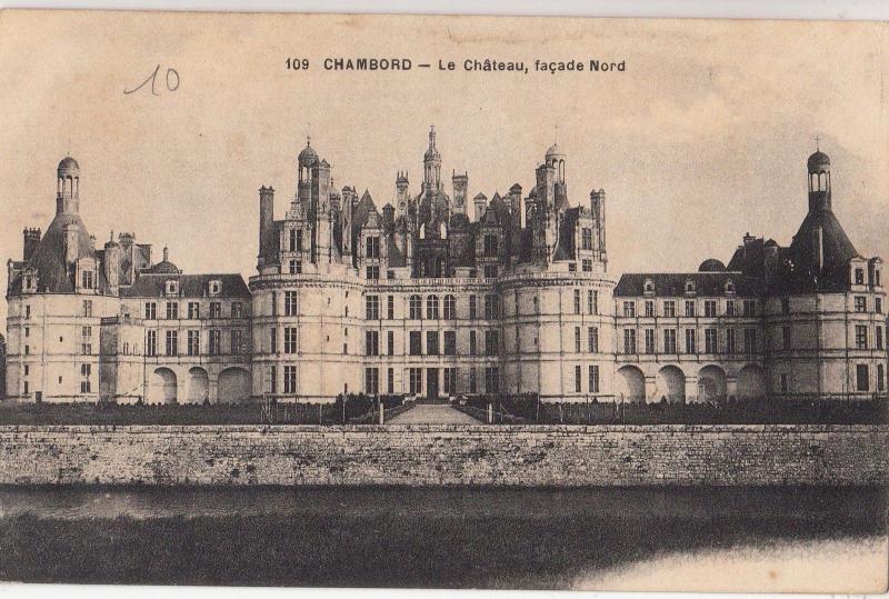 BF11423 chambord le chateau facade nord france front/back image