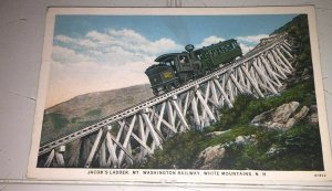 VINTAGE USED POSTCARD 1929 JACOB'S LADDER MT WASHINGTON N.H.