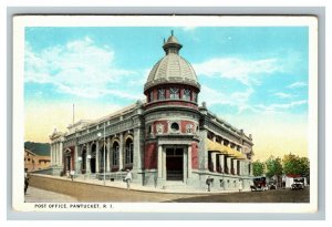 Vintage View of Post Office, Pawtucket RI c1920 Postcard L27