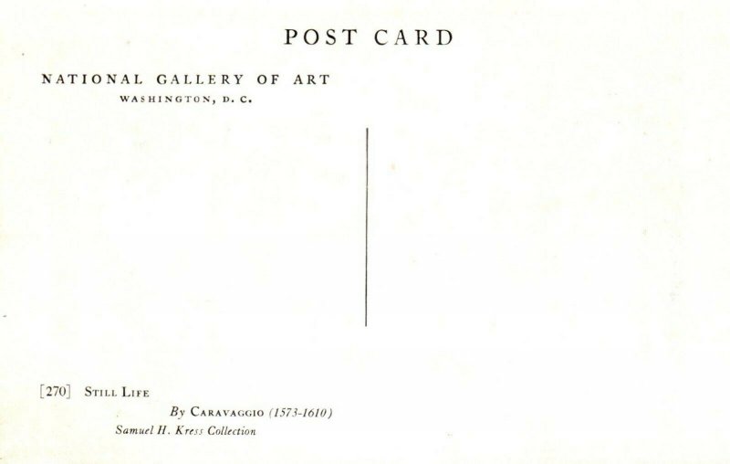 Washington DC National Gallery Of Art Still Life By Caravaggio Postcard