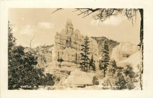 1930s RPPC Postcard; Castle in Red Canyon UT Bryce Canyon Nat'l Park Unposted