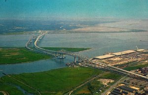 USA Aerial View Of The Cooper River Bridge Charleston North Carolina 09.82