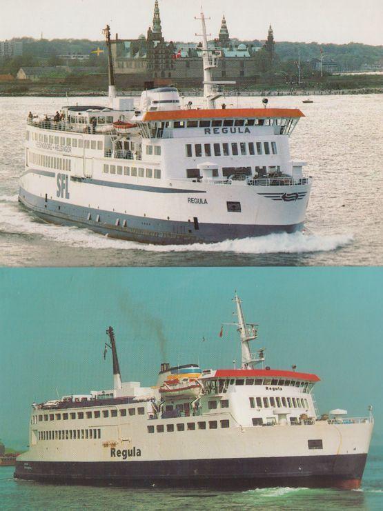 MR Romso Halsskov to Knudshoved Scandanavian Ferry Postcard