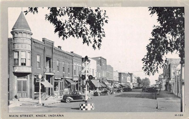 Knox Indiana Main Street 5 And 10 Store Vintage Postcard U2661
