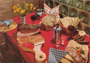 US4095 Ein Schwarzwaelder Bauernvesper Food Postcard  food recipe