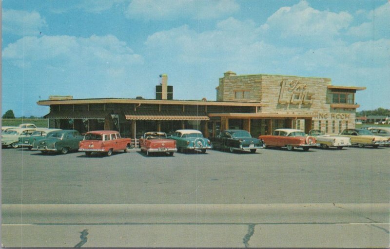 Postcard The Follmar's Log Restaurant East Chicago Heights IL Vintage Cars