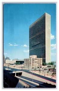 United Nations Building New York NY NYC UNP Chrome Postcard V1