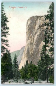 YOSSEMITE NATIONAL PARK, CA ~ Handcolored EL CAPITAN 1906 Rieder UDB  Postcard