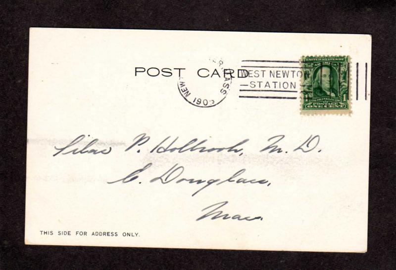 MA Dr N Emmons Paine WEST NEWTON MASS Massachusetts Sanatorium Postcard  N Years