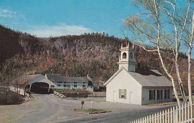 Stark NH, New Hampshire - Covered Bridge and Famous Church