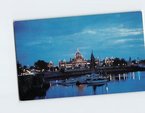 M-211600 Parliament Buildings and Inner Harbour at Twilight Victoria BC Canada