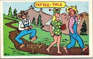 Laff gram comic Hillbilly shot gun wedding groom to bride Tattle-Tale