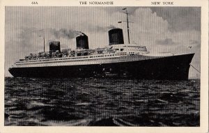 Postcard Ship The Normandie New York