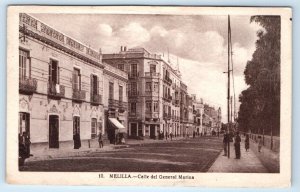 MELILLA Calle del General Marina SPAIN Postcard