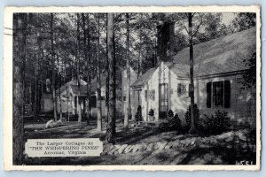 Accomac Virginia Postcard The Larger Cottages Whispering Pine Scene 1943 Vintage