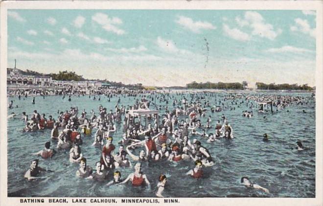 Minnesota Minneapolis Bathing Beach Lake Calhoun 1926