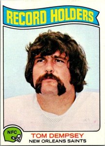 1975 Topps Football Card New Orleans Saints Tom Dempsy Kicker sk4994