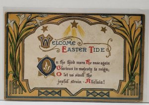 Welcome Easter Tide Gold Gild to Waynesboro From Bedford Pa c1910 Postcard B7