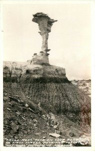 Frashers RPPC; Eagle Nest Rock on Loop Road, 1st Forest, Petrified Forest AZ