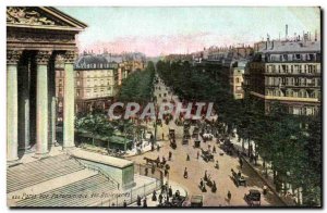 Old Postcard View Panroamique Paris Des Boulevards