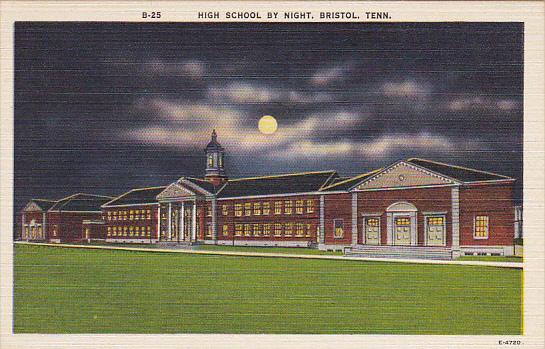 High School At Night Bristol Tennessee