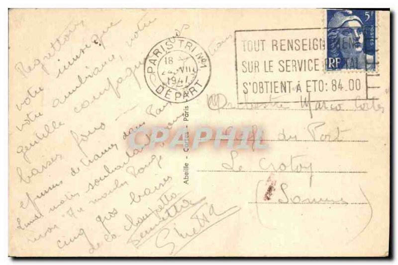 Old Postcard Paris Le Sacre Coeur and the Monumental Staircase