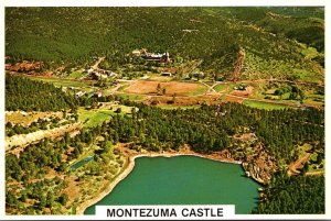 New Mexico Gallinas Canyon Aerial View With Montezuma Castle In Background