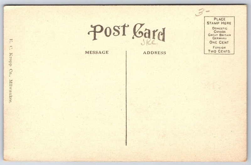 Glencoe Illinois~Union Church~Non-Denominational Protestant w/Pointy Tower c1910