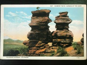 Vintage Postcard 1915-1930 Siamese Twins Garden of the Gods Colorado Springs CO