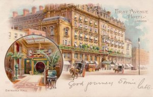 First Avenue Hotel London Reception Hall Advertising Postcard