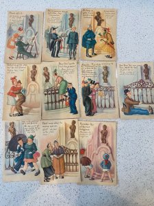 TH1/ Interesting 10 Postcard Set Boys Being Boys France Urinate Peeing c1910