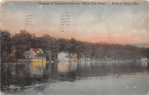 Ohio Postcard AKRON Summit County 1911 TURKEYFOOT LAKE Cottages Akron Club House