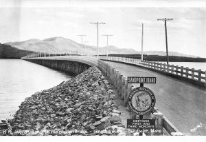Sandpoint Idaho ID~World's Longest All Wooden Bridge~RPPC Real Photo Postcard
