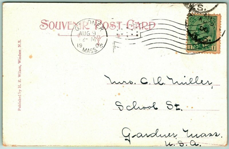Church School For Girls Windsor Nova Scotia Canada 1906 UDB Postcard F11
