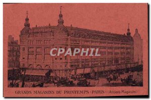 Postcard Old Publicity Department Stores Printemps Paris