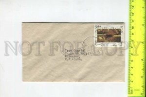 466626 1994 year Cuba Matanzas painting on a stamp real posted COVER