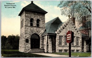 Immanuel Baptist Church Saint Louis Missouri MO Parish Building Postcard