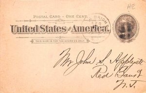 Post Card Mail Related 1897 PU missing stamp 