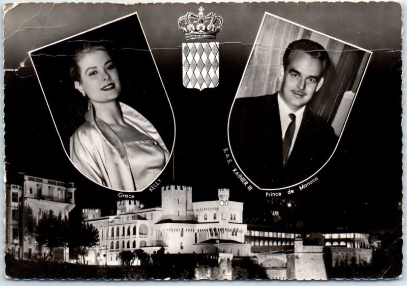 M-53757 Grace Kelly and Prince Rainier III Prince's Palace of Monaco