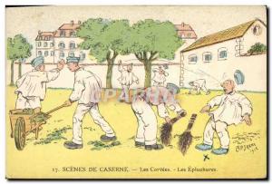 Old Postcard Fantasy Militaria The chores The peels