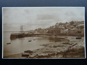 Cornwall ST. MAWES The Harbour showing Sailing Ship c1923 RP Postcard by Judges