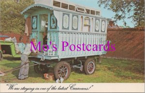 Gypsy History Postcard - We Are Staying on One of The Latest Caravans  Ref.184